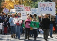 Burton Protest