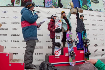 2012 Uso Women's Slopestyle Podium